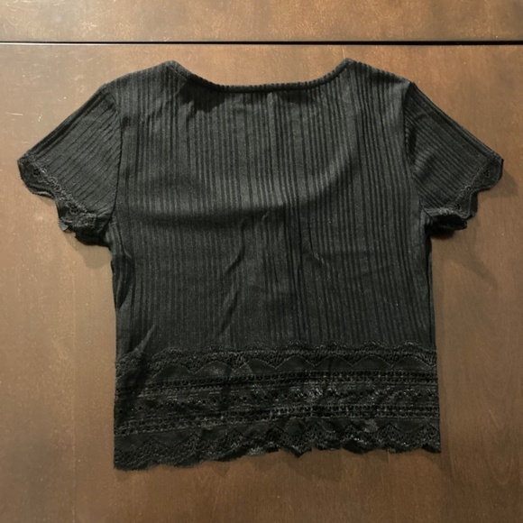 Aeropostale Black & Blue Lacey Crop Bundle Top Sz XS - Picture 3 of 8